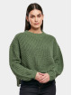 Urban Classics Pullover Ladies Wide Oversize grün
