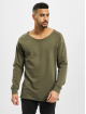 Urban Classics Pullover Long Open Edge Terry olive