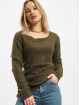 Urban Classics Pullover Ladies Long Wideneck olive