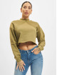Urban Classics Pullover Ladies Cropped Oversized High Neck olive