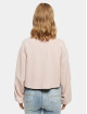 Urban Classics Pullover Ladies Cropped Small Embroidery Terry Crewneck rose