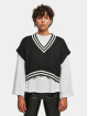 Urban Classics Pullover Ladies Cropped Knit College Slipover schwarz
