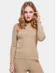 Urban Classics Puserot Ladies Rib Knit Turtelneck beige