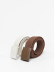Urban Classics riem Colored Buckle Canvas 2-Pack bruin