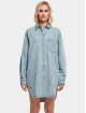 Urban Classics Robe Ladies Oversized Denim Shirt bleu