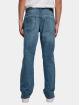 Urban Classics Rovné Straight Slit Jeans modrá