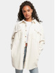 Urban Classics Shirt Ladies Long Corduroy beige