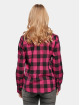 Urban Classics Shirt Ladies Turnup Checked Flanell purple