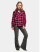 Urban Classics Shirt Ladies Turnup Checked Flanell purple