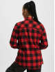 Urban Classics Shirt Ladies Turnup Checked Flanell red