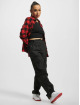 Urban Classics Shirt Ladies Turnup Checked Flanell red