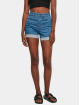Urban Classics shorts Ladies Organic Stretch Denim 5 Pocket blauw