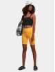 Urban Classics shorts Ladies High Waist Tech Mesh geel