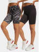 Urban Classics Shorts Ladies Aop Cycle 2-Pack schwarz