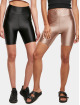 Urban Classics Shorts Ladies Highwaist Shiny Metallic Cycle 2-Pack svart
