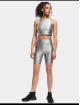 Urban Classics shorts Ladies Highwaist Shiny Metallic Cycle zilver