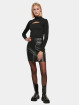 Urban Classics Skirt Ladies Synthetic Leather Biker black
