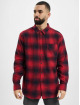 Urban Classics Skjorter Oversized Checked Grunge red