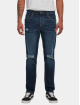 Urban Classics Slim Fit Jeans Distressed Strech Denim blau