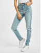 Urban Classics Slim Fit Jeans Ladies High Waist blue