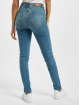 Urban Classics Slim Fit Jeans Ladies High Waist blå