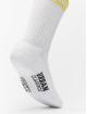 Urban Classics Sokker Short Sporty Logo Socks Coloured Cuff 4-Pack hvit