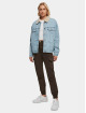 Urban Classics Spijkerjasjes Ladies Oversized Sherpa blauw