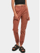Urban Classics Spodnie Chino/Cargo Ladies High Waist pomaranczowy