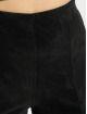 Urban Classics Spodnie wizytowe Ladies Washed Faux Leather czarny