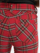 Urban Classics Spodnie wizytowe Skinny Tartan czerwony