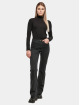 Urban Classics Straight Fit Jeans Ladies Highwaist Straight Slit Denim black
