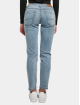 Urban Classics Straight Fit Jeans Ladies Low Waist Straight Denim blau