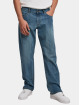 Urban Classics Straight Fit Jeans Straight Slit Jeans blau