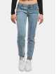 Urban Classics Straight Fit Jeans Ladies Low Waist Straight Denim blue