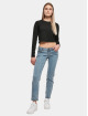 Urban Classics Straight Fit Jeans Ladies Low Waist Straight Denim blue
