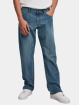 Urban Classics Straight Fit Jeans Straight Slit Jeans blå