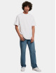 Urban Classics Straight Fit Jeans Straight Slit Jeans blå