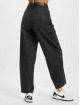 Urban Classics Straight Fit Jeans Ladies High Waist Wide Leg Cropped schwarz