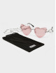 Urban Classics Sunglasses Heart With Chain rose