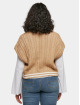 Urban Classics Sweat & Pull Ladies Cropped Knit College Slipover beige