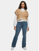 Urban Classics Sweat & Pull Ladies Cropped Knit College Slipover beige
