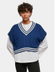 Urban Classics Sweat & Pull Ladies Cropped Knit College Slipover bleu