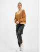 Urban Classics Sweat & Pull Ladies Short V-Neck College brun