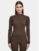Urban Classics Sweat & Pull Ladies Rib Knit Turtelneck brun