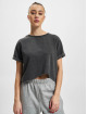 Urban Classics Sweat & Pull Cropped Burnout Short Sleeve gris