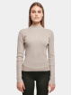 Urban Classics Sweat & Pull Ladies Rib Knit Turtelneck gris