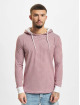 Urban Classics Sweat capuche Stripe Jersey rouge