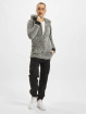Urban Classics Sweat capuche zippé Melange Teddy gris