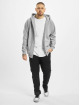 Urban Classics Sweat capuche zippé Blank gris