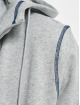 Urban Classics Sweat capuche zippé Organic Contrast Flatlock Stitched gris